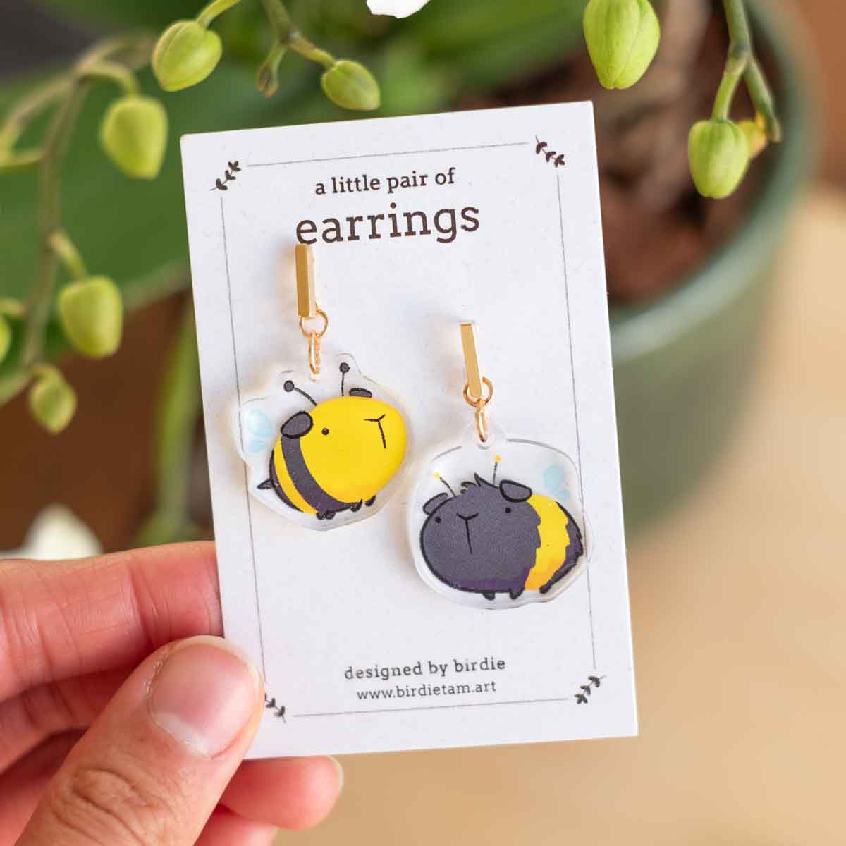 Earrings - Guinea Bees