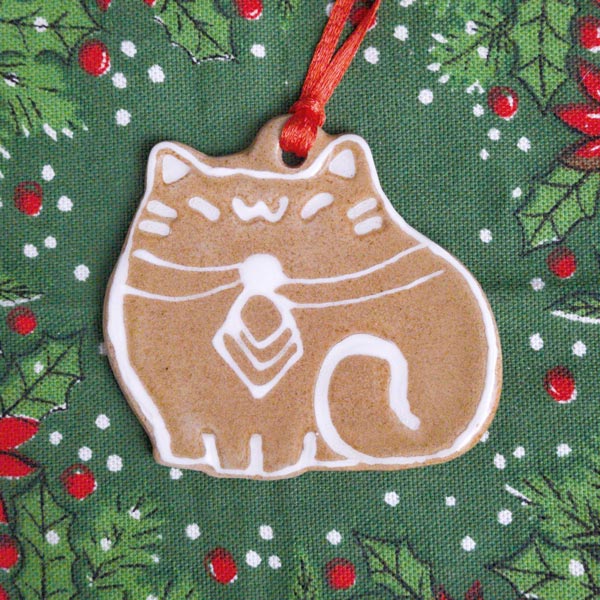 Ornament - gingerbread cat