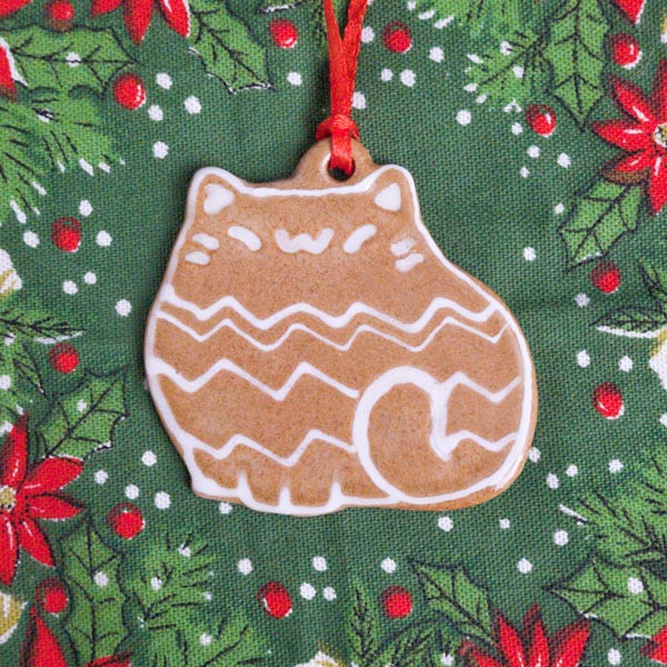 Ornament - gingerbread cat