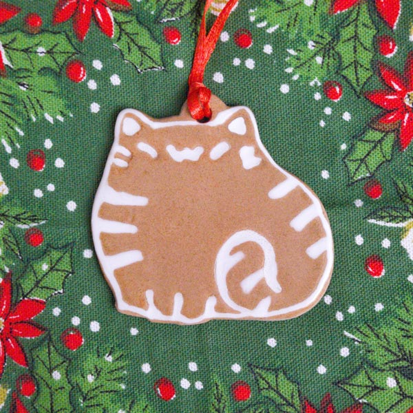 Ornament - gingerbread cat