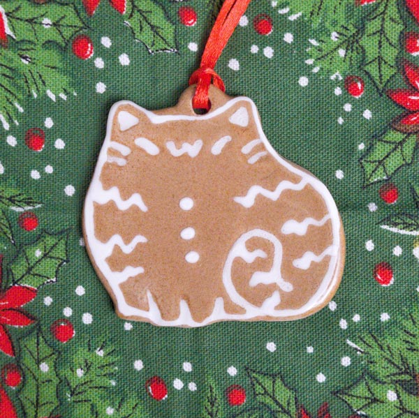 Ornament - gingerbread cat