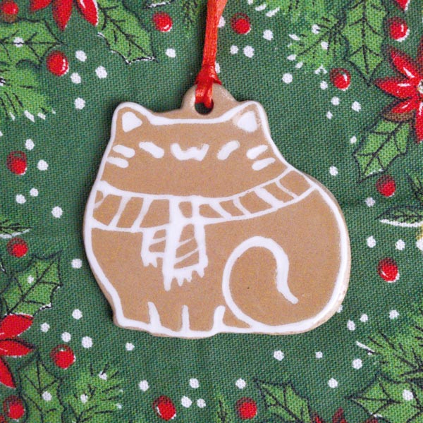 Ornament - gingerbread cat