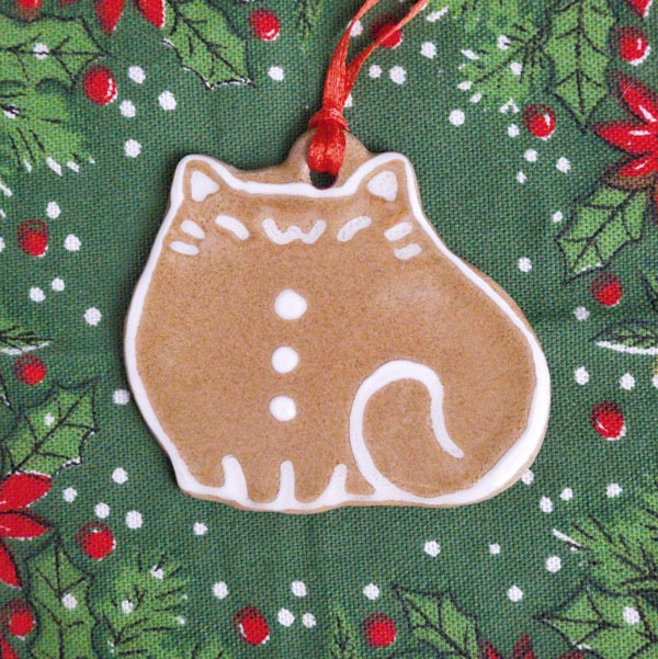 Ornament - gingerbread cat