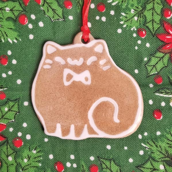 Ornament - gingerbread cat