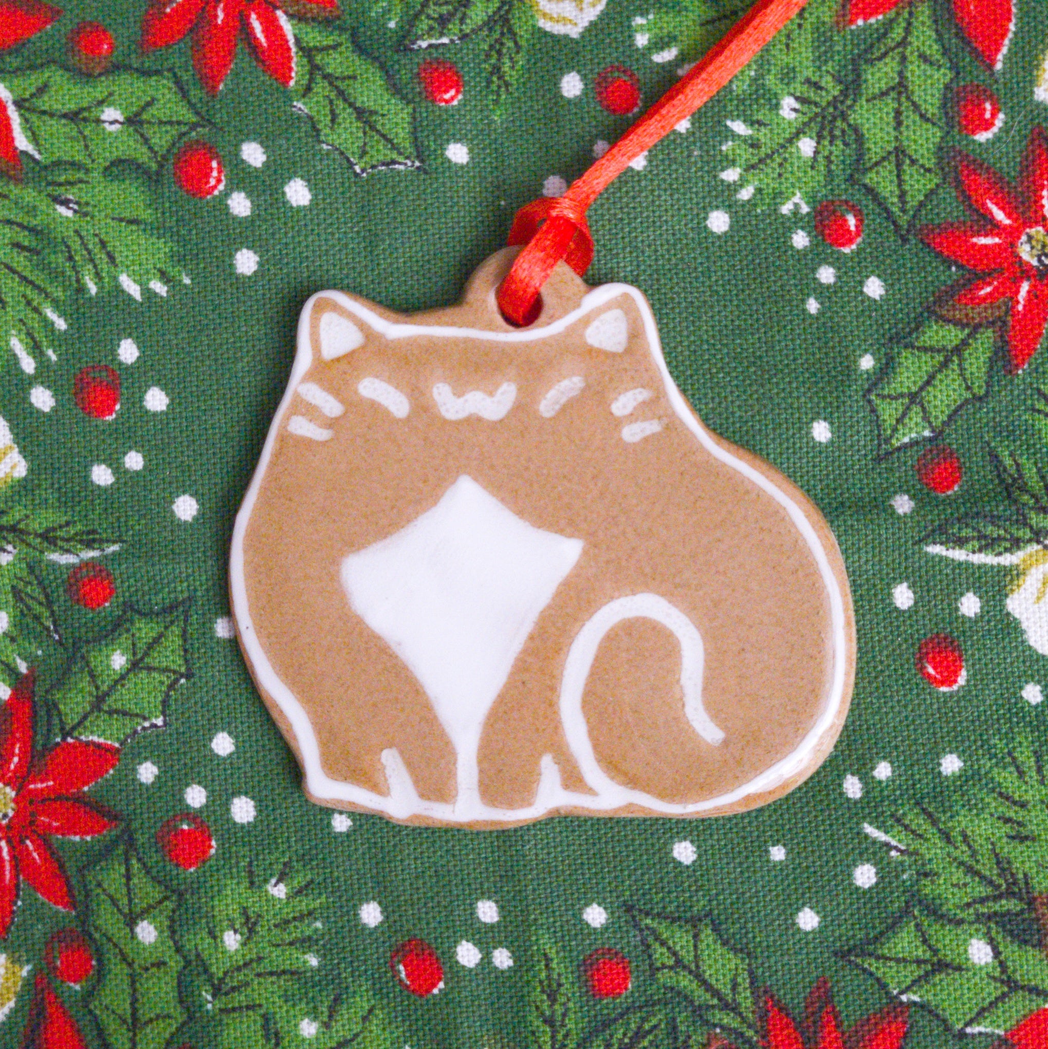 Ornament - gingerbread cat