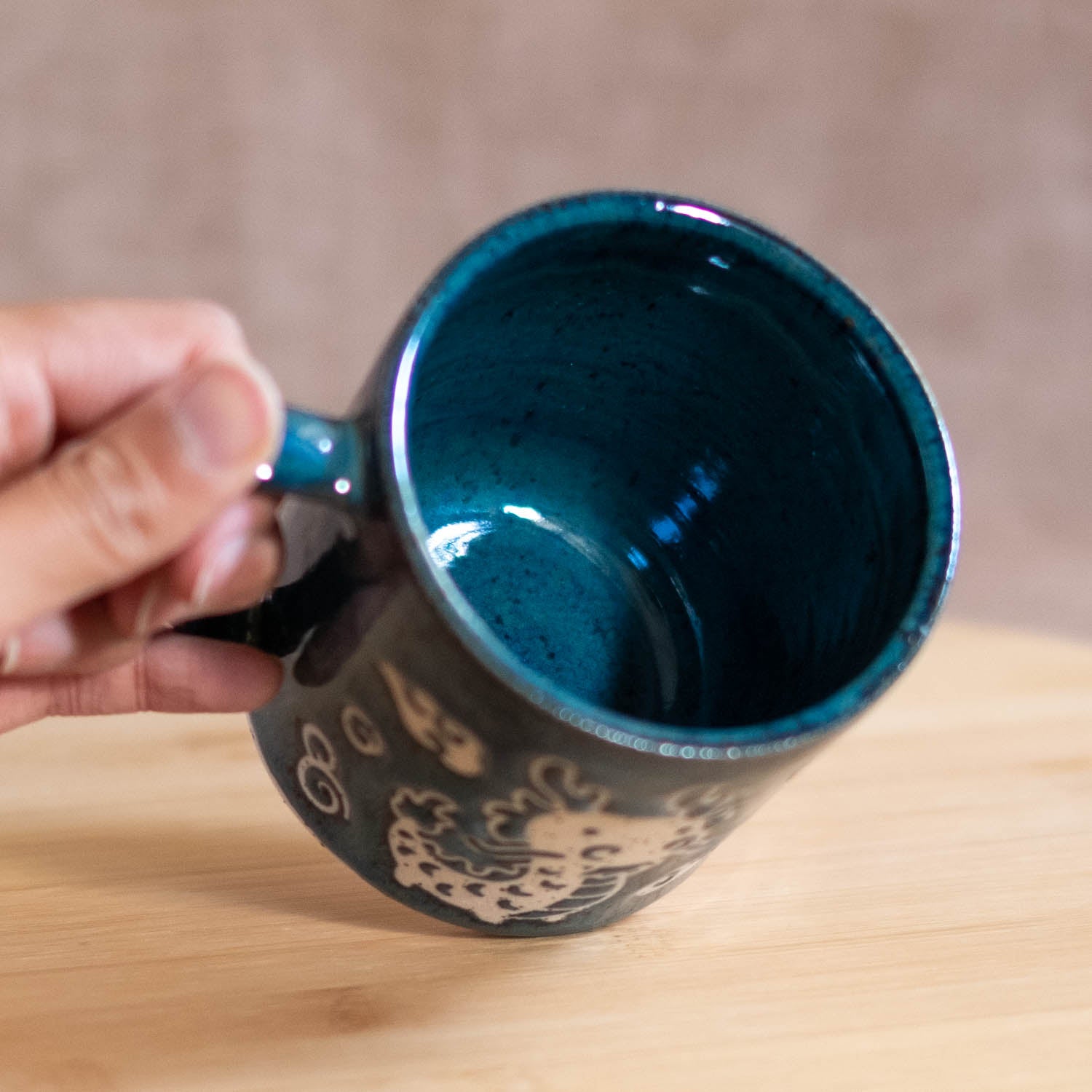 Mug 350 ml (Left) - Cobalt dragon *