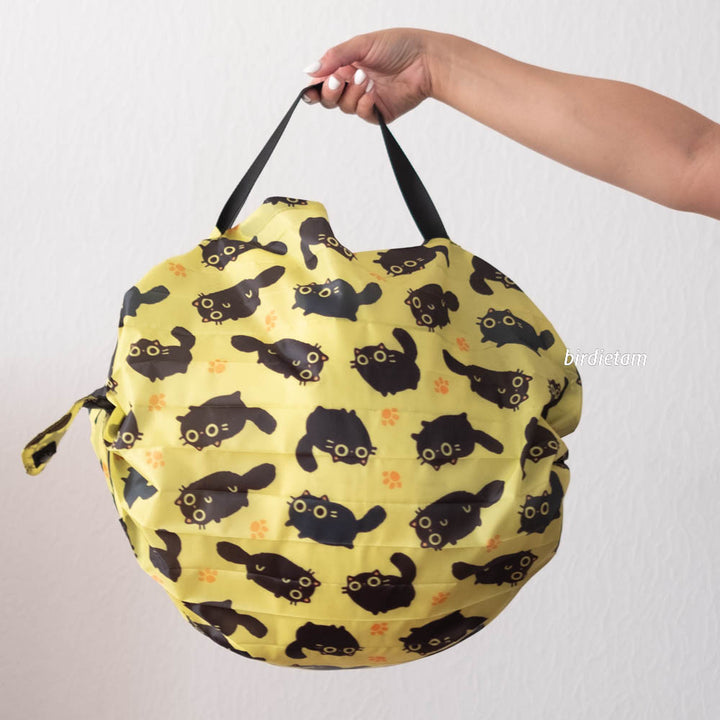 Foldable Bag - Black Cats