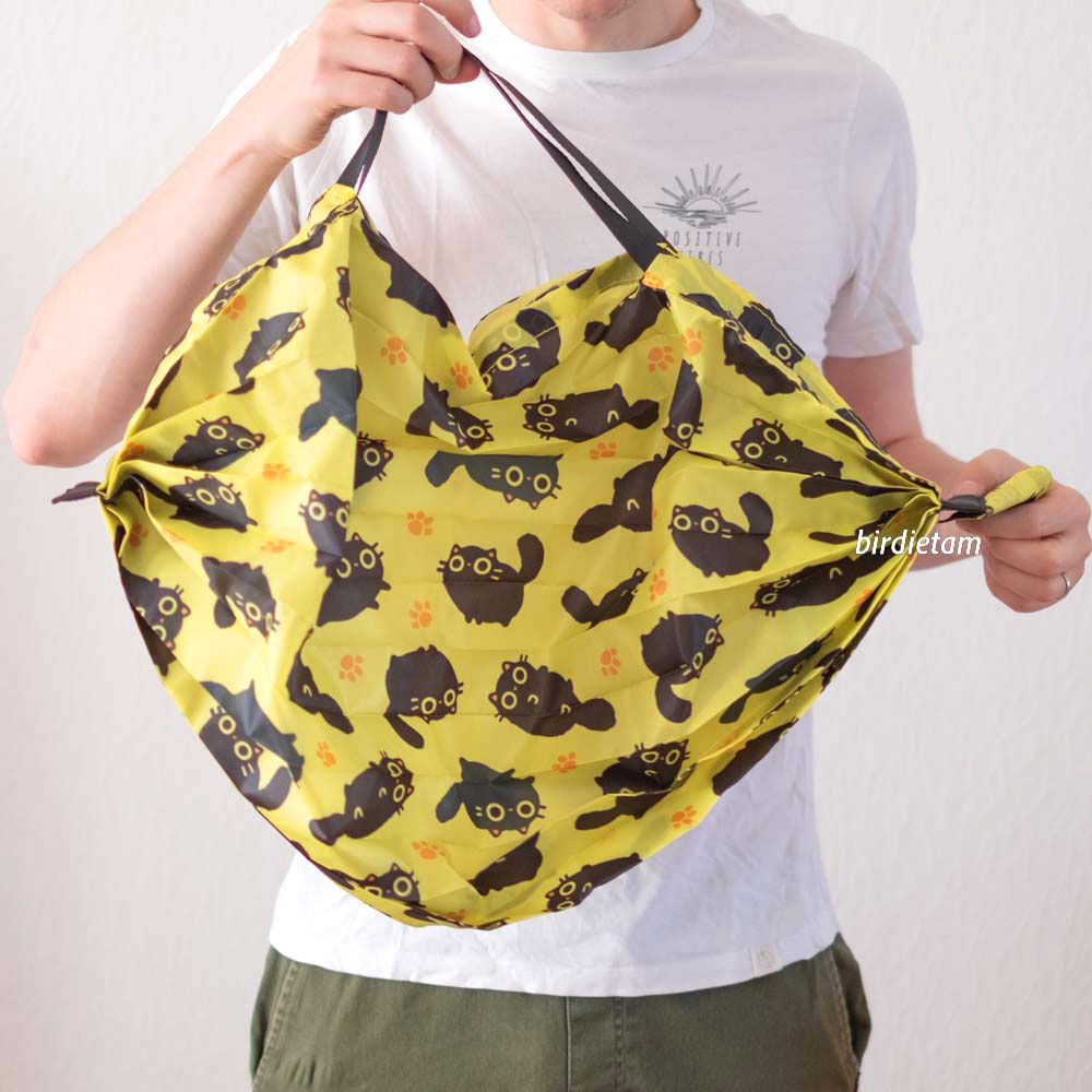 Foldable Bag - Black Cats