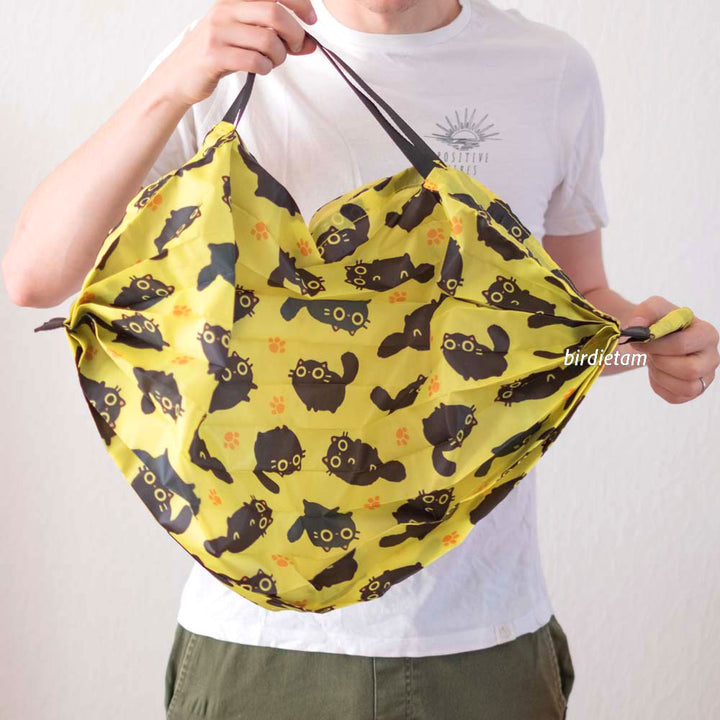 Foldable Bag - Black Cats