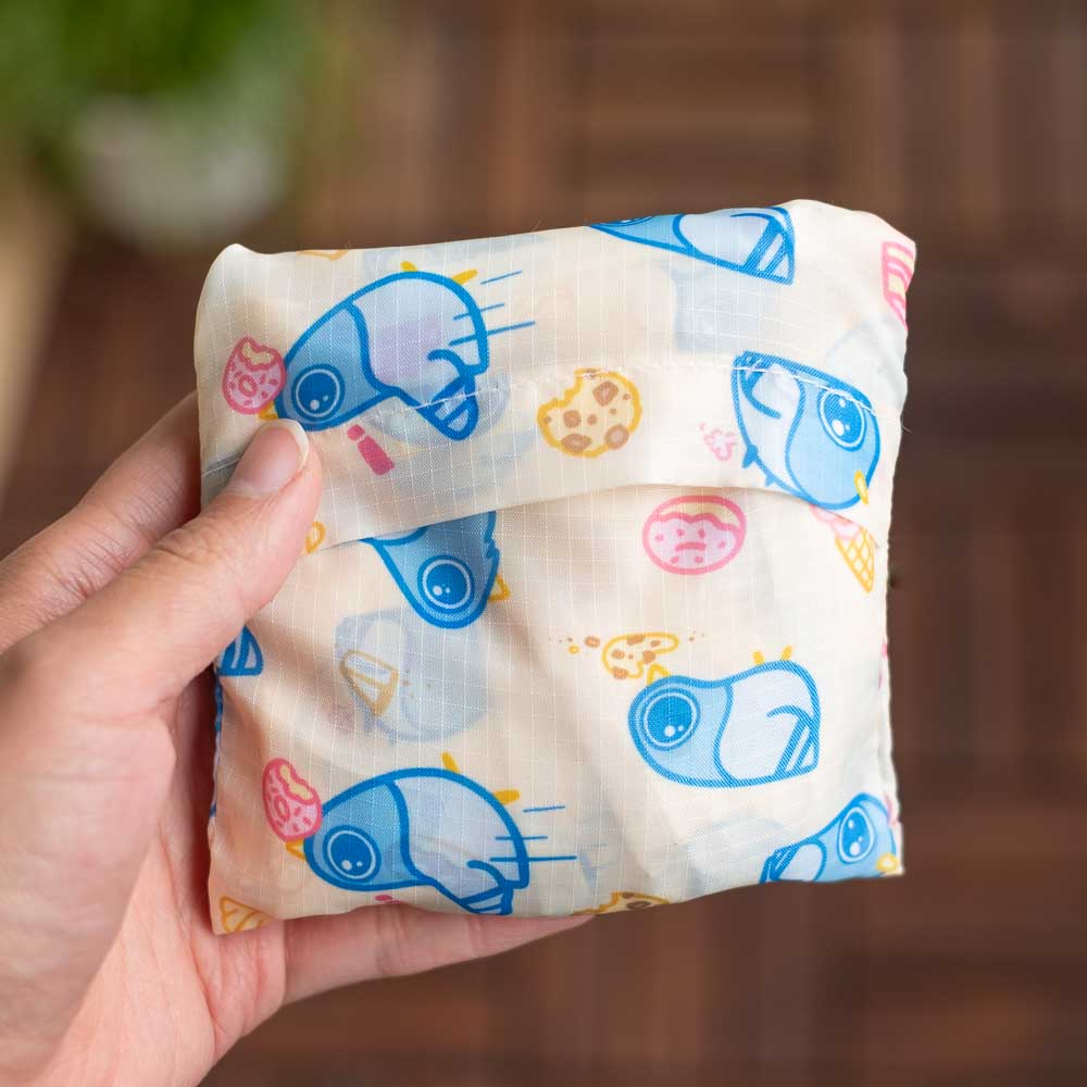 Foldable Bag - Pigeons and pastries