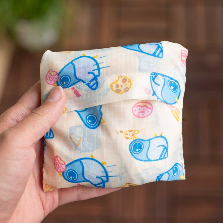 Foldable Bag - Pigeons and pastries