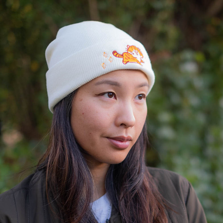Beanie - Tiger, white