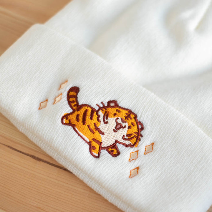 Beanie - Tiger, white