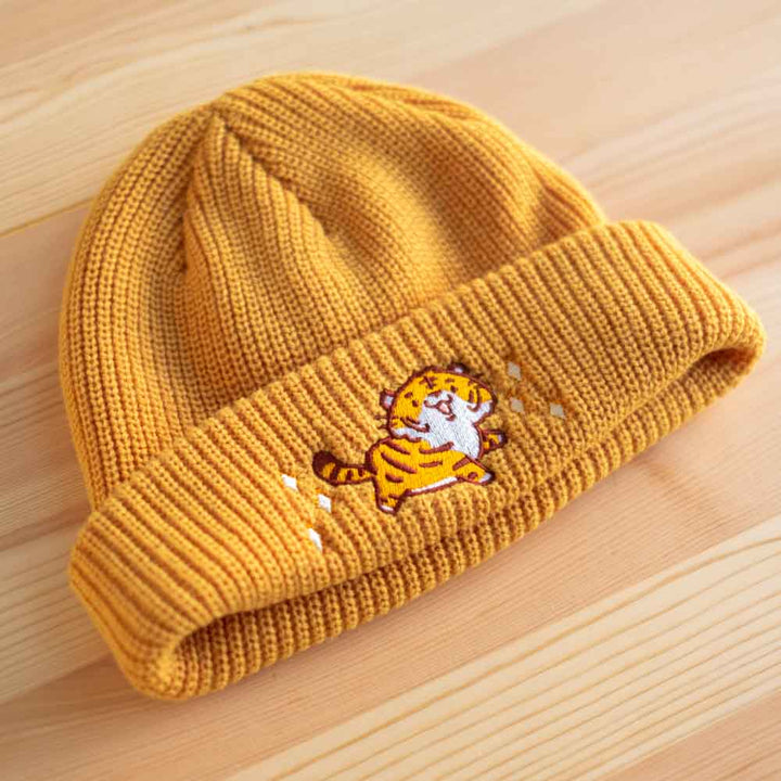 Beanie (short) - Tiger, yellow