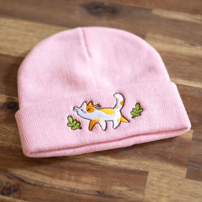 Beanie - Calico, pink