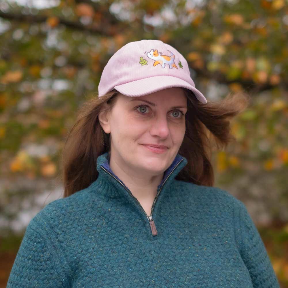 Corduroy cap - Whimsical calico