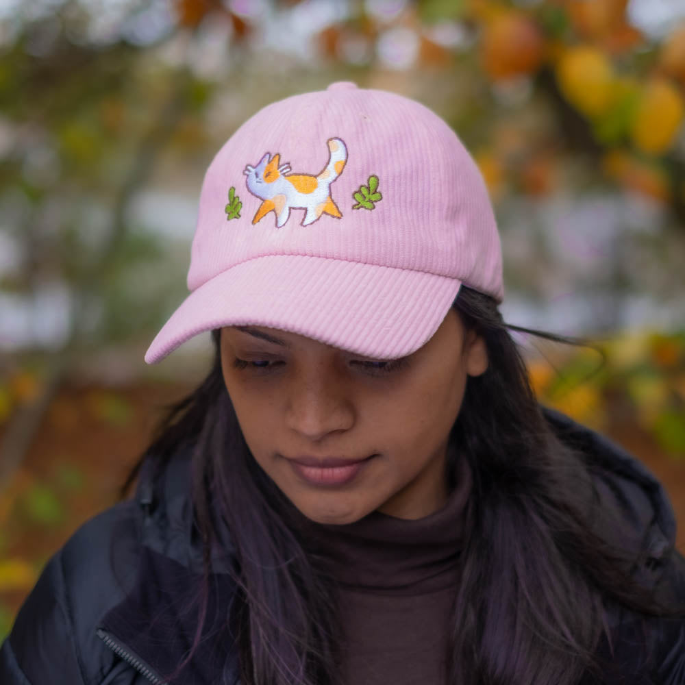 Corduroy cap - Whimsical calico