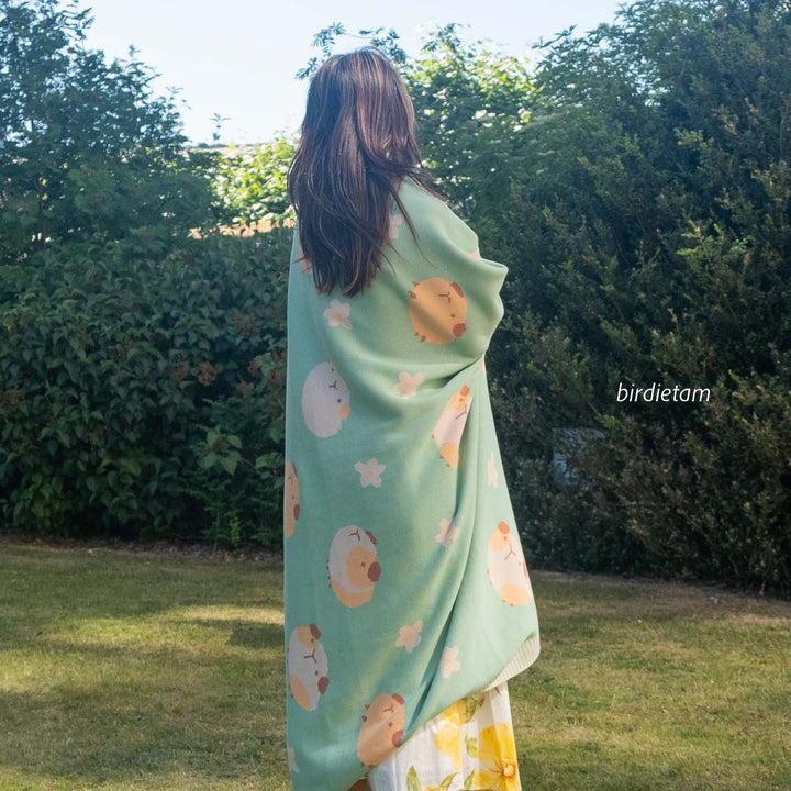 Blanket - Guinea pig meadow 100% cotton (PRE-ORDER, SHIPPED OCT 2026)