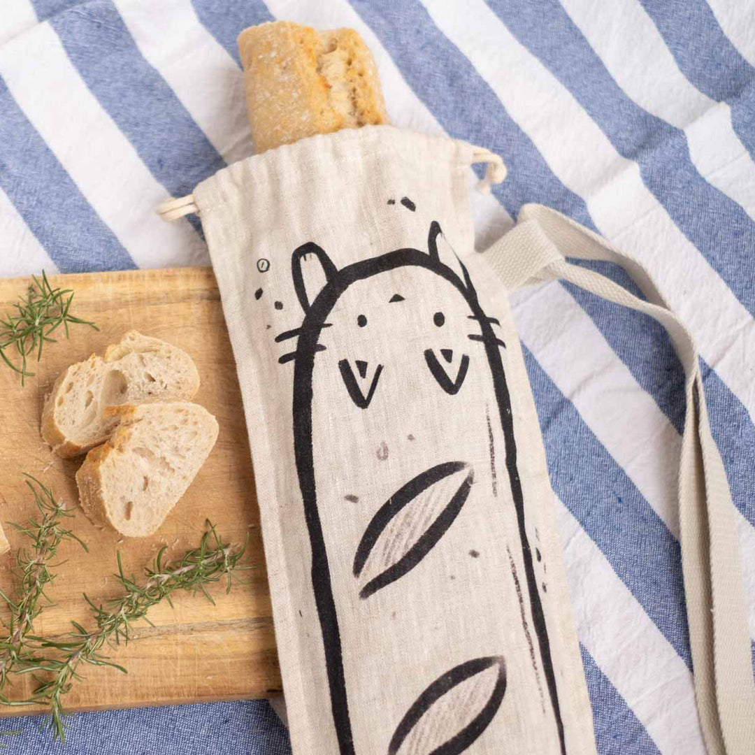 Linen bread bags - Bread cats