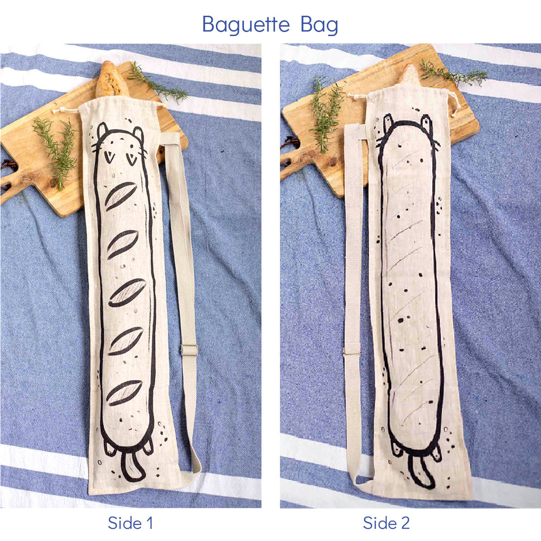 Linen bread bags - Bread cats