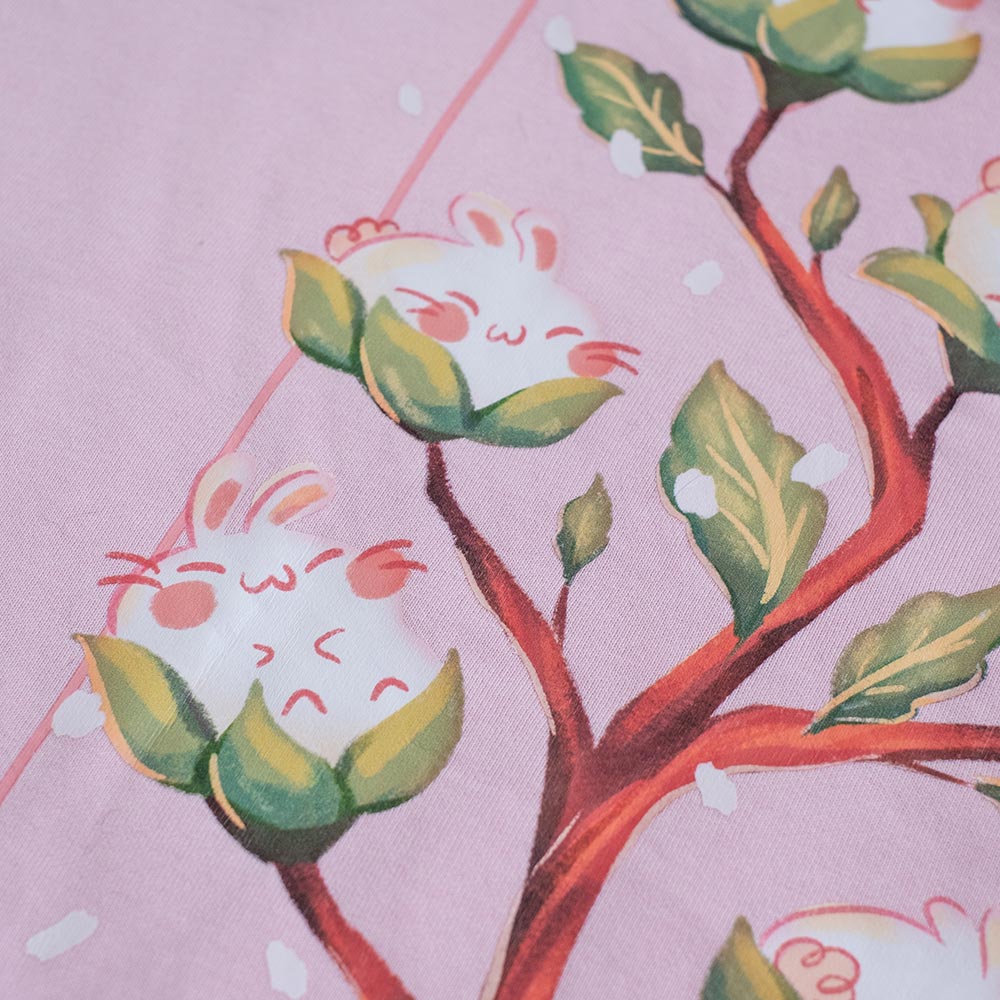 Sweater (crewneck) - Cherry blossom bunnies, pink