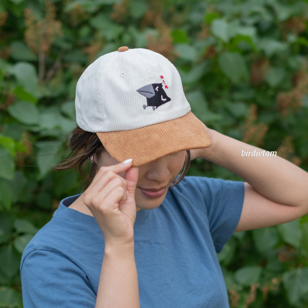 Corduroy cap - Cursing crow