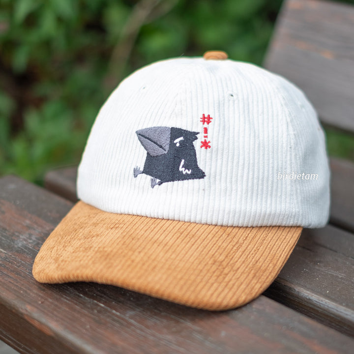 Corduroy cap - Cursing crow