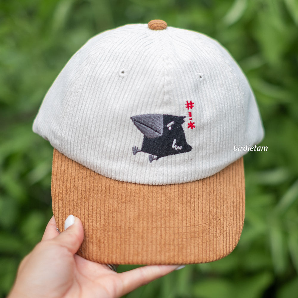 Corduroy cap - Cursing crow