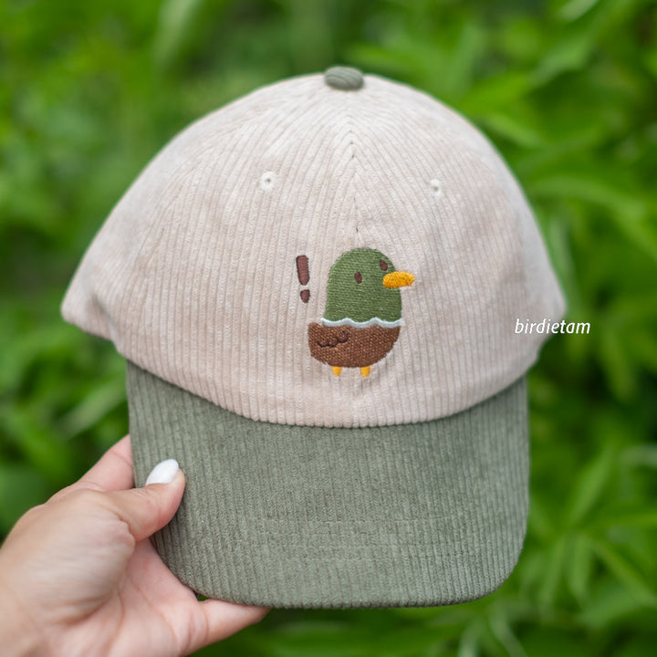 Corduroy cap - Surprised duck