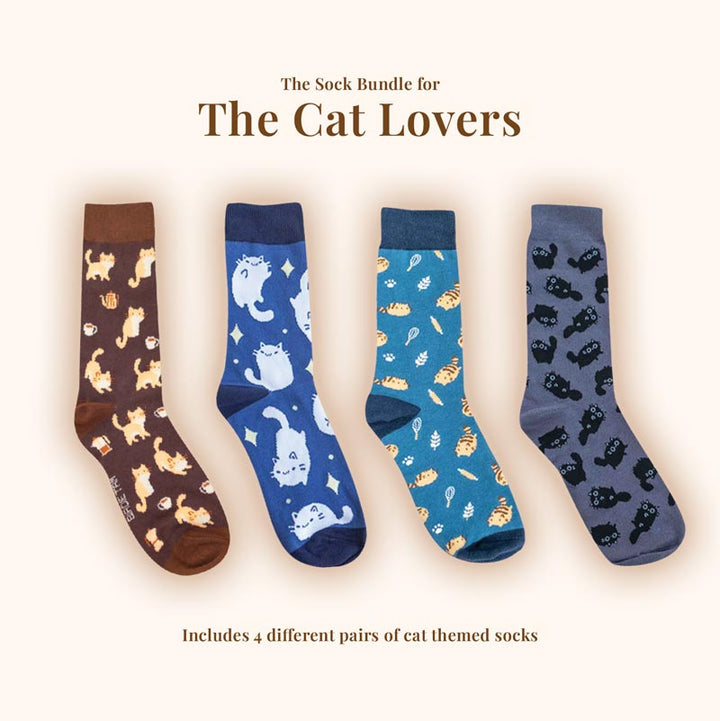 Sock Bundle - Cat Lovers (4 pairs of socks)