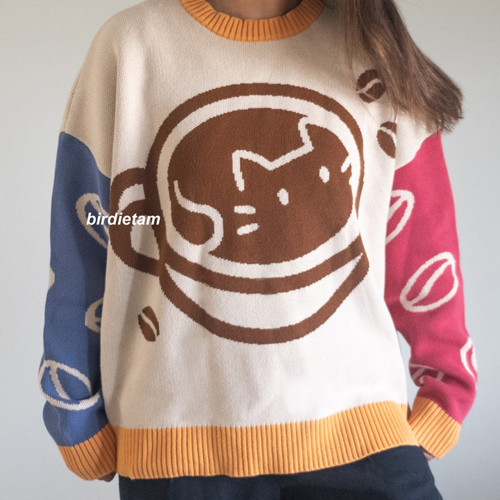 Knit Pullover - Catpuccino