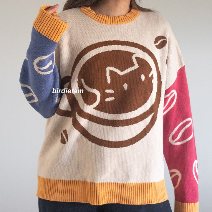 Knit Pullover - Catpuccino