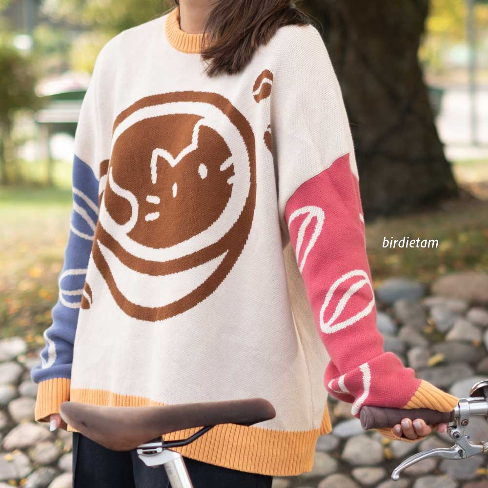 Knit Pullover (oversized) - Catpuccino