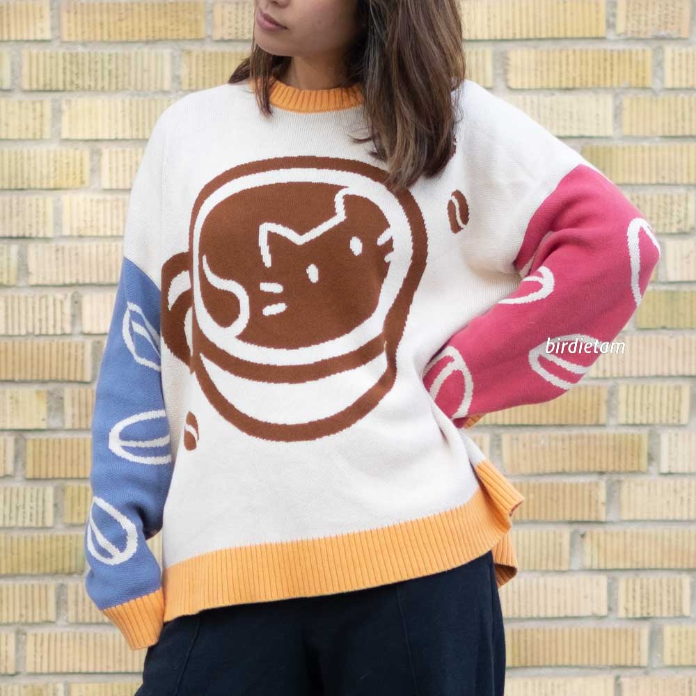 Knit Pullover (oversized) - Catpuccino