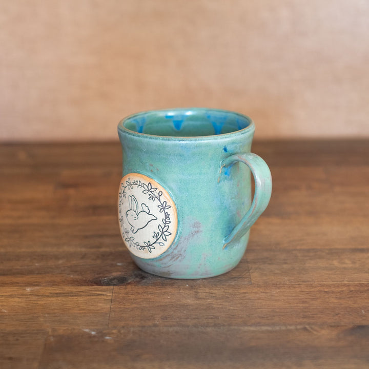 Mug 350 ml - Leaping bunny teal, no. 14