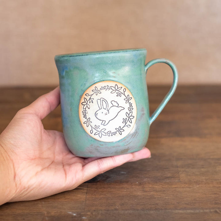 Mug 350 ml - Leaping bunny teal, no. 14