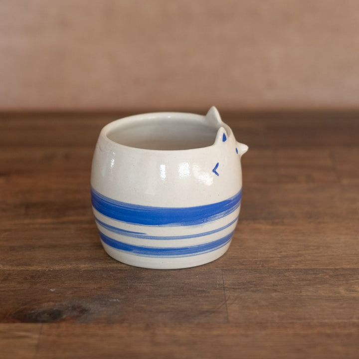 Striped planter (small) - Wolf, no. 20