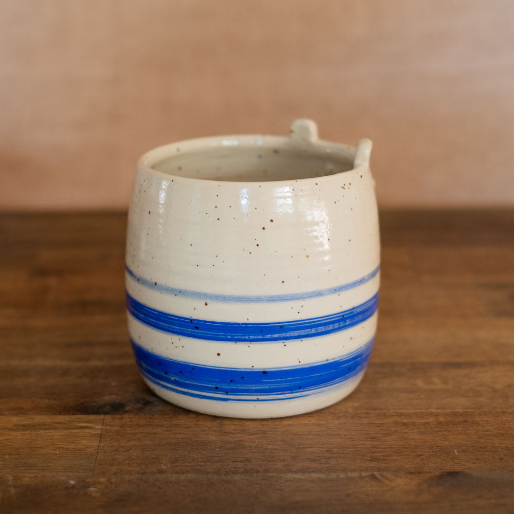 Striped pot (medium) - Round Bear, no. 24