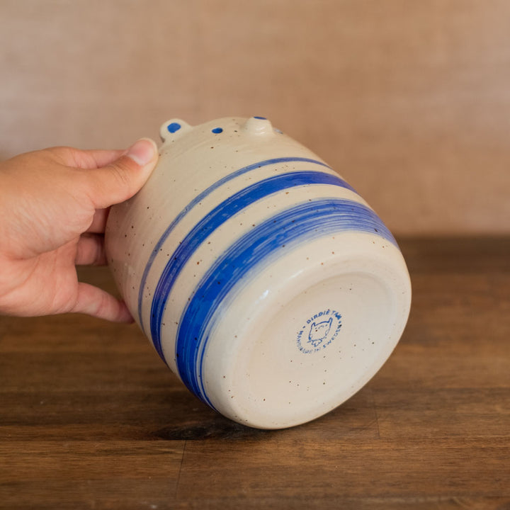 Striped pot (medium) - Round Bear, no. 24
