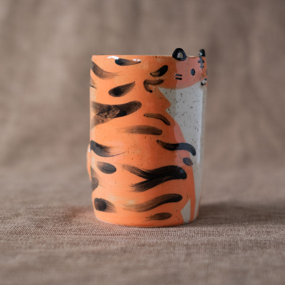 Ceramic Tiger Vase