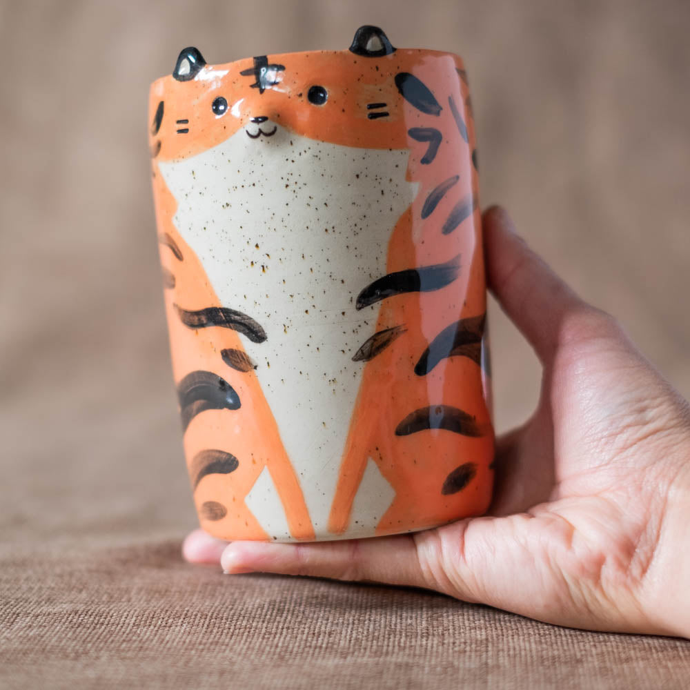 Ceramic Tiger Vase