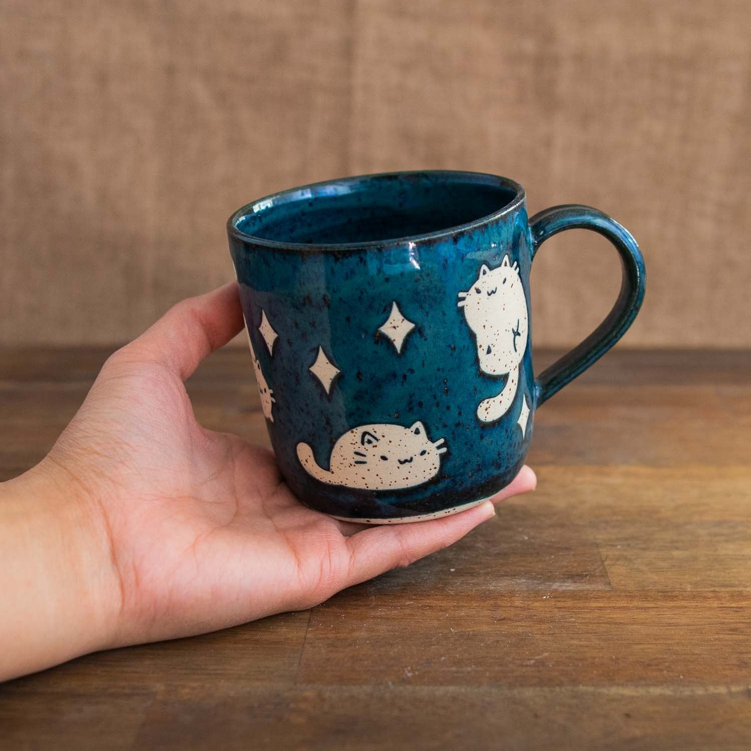 Space cats mug - 400 ml (13 oz)