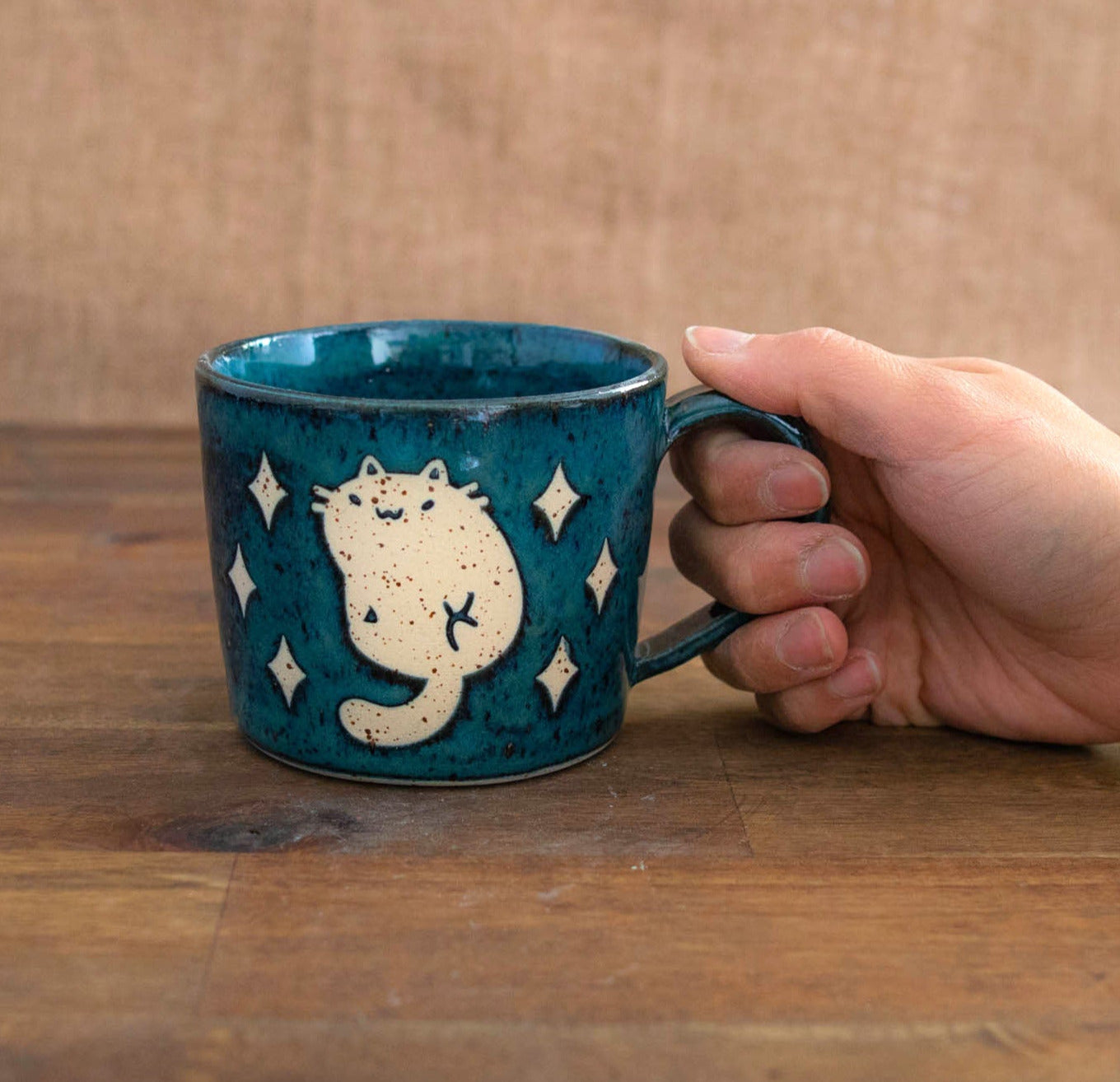 Chonky space cat mug - 350 ml (12 oz)