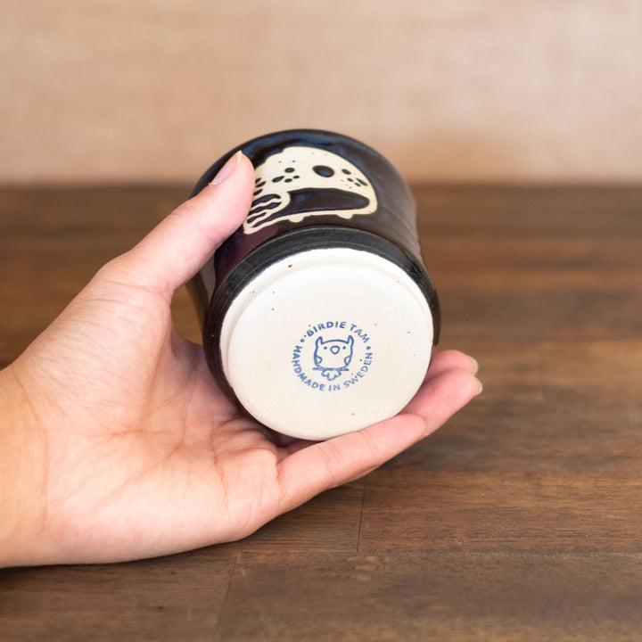 Tea cup 150 ml - Black budgie, no. 05