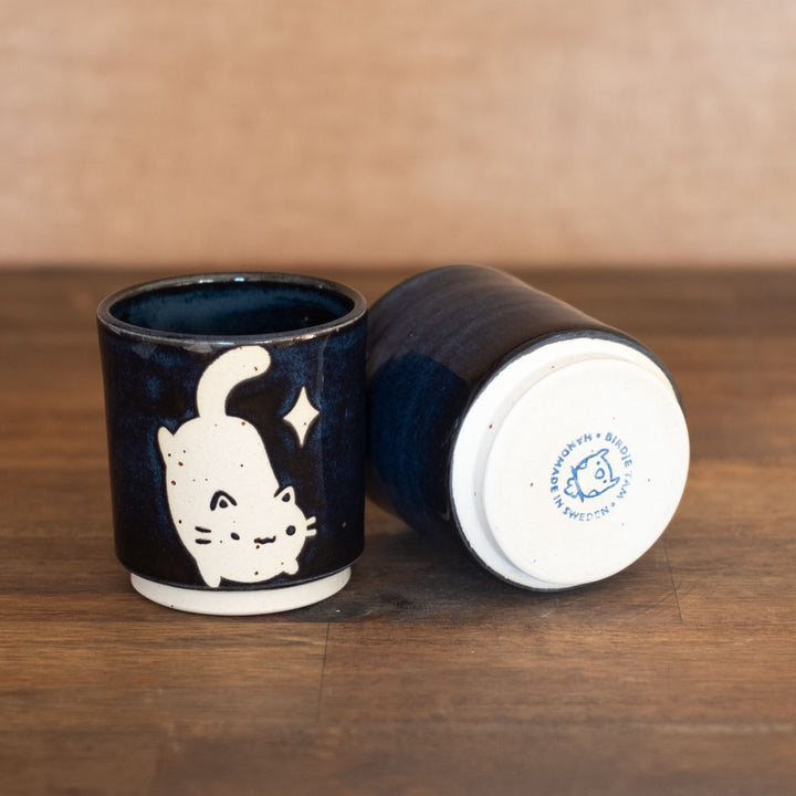 Tea cups, 150 ml - Black Luna cats (set of 2), no. 06