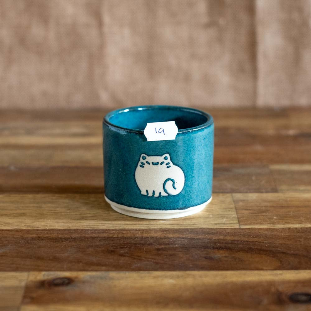 Tea cup 150 ml - Blue neko no. 19