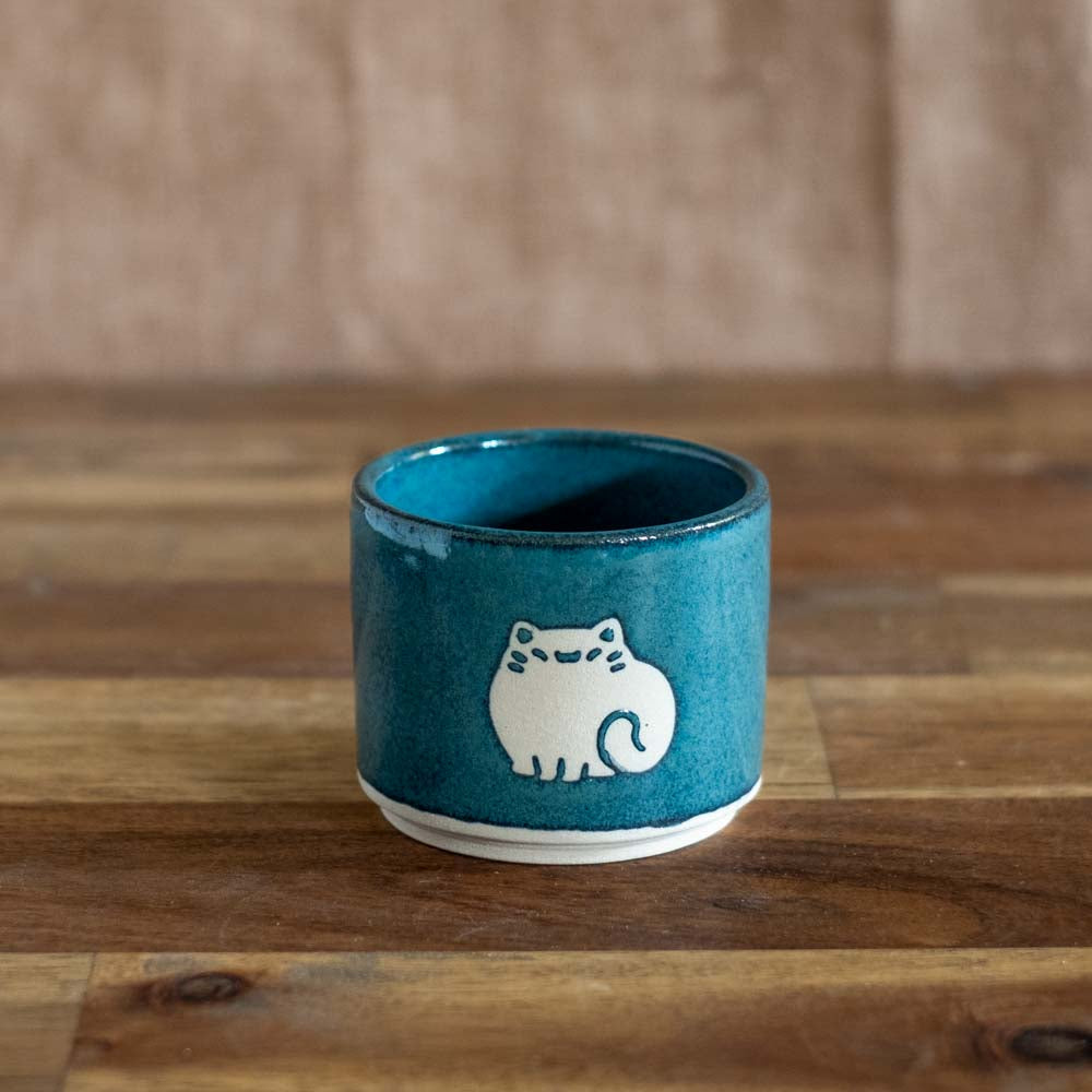 Tea cup 150 ml - Blue neko no. 19