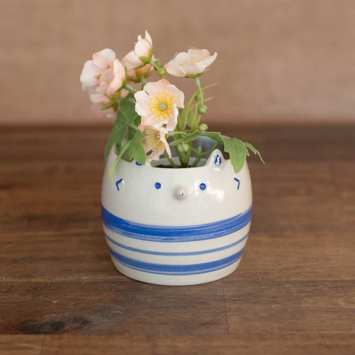 Striped planter (small) - Wolf, no. 20