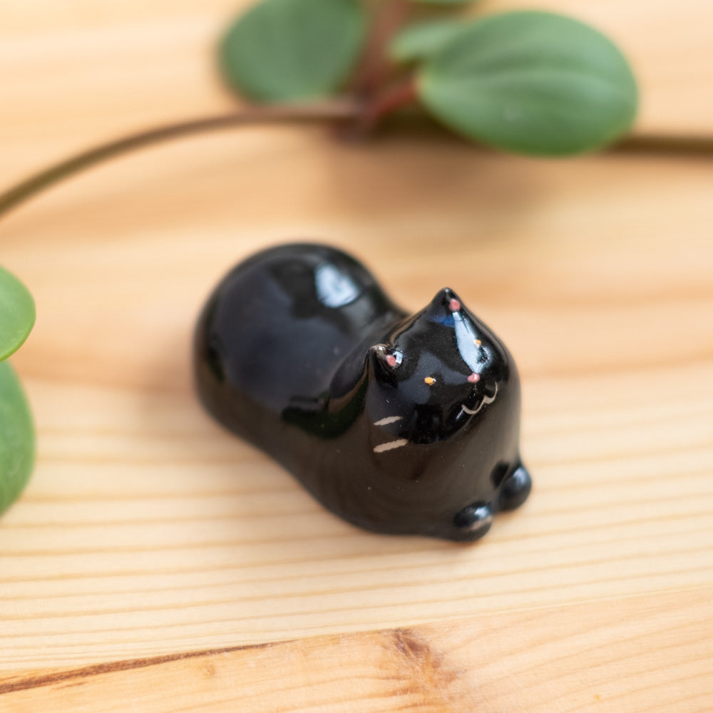 Chopstick rest - Cat, black