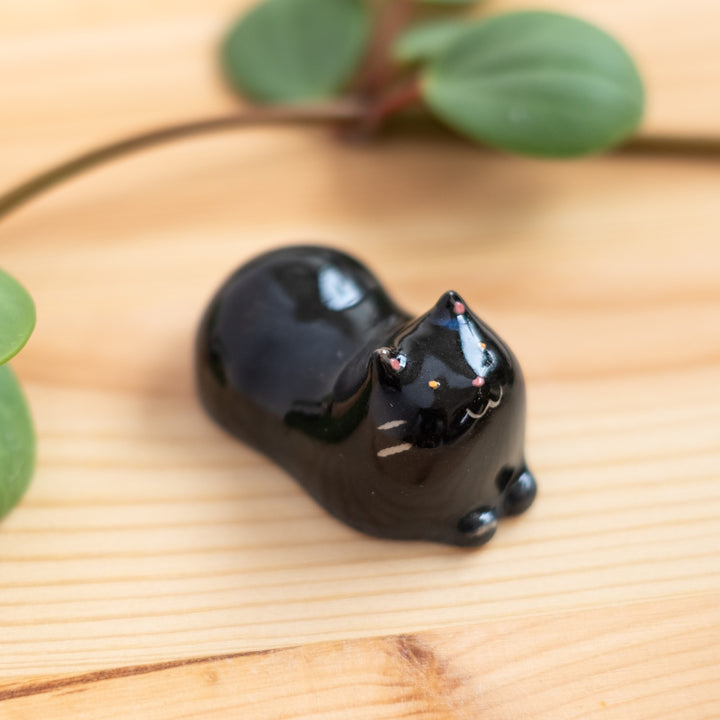Chopstick rest - Cat, black